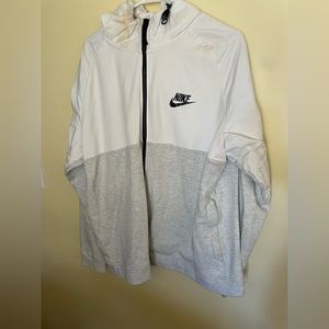 White and gray Nike jacket